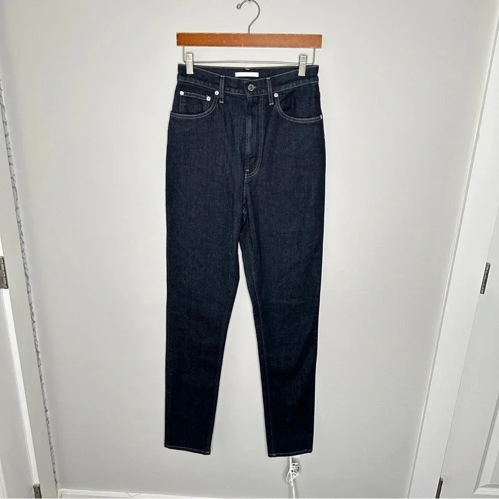 Helmut Lang Dark‎ Wash Jeans Size 28 Long Classic Wash Staple Slim Leg High Rise